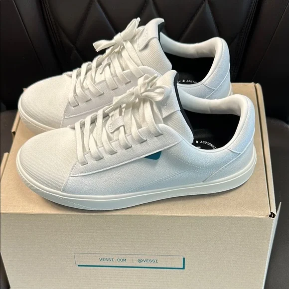 Vessi Women’s Waterproof White Sneakers - Picture 2 of 4